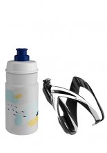 láhev s košíkem  ELITE KIT CEO blk/wh+clear/blue J