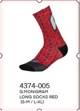 ponožky GAERNE Monogram Long red-blk S-M