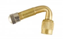 prodloužení autoventilku 45 stupňů mosaz s ventilk