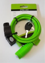 zámek BTA lanko 1500x8mm spirála zelený
